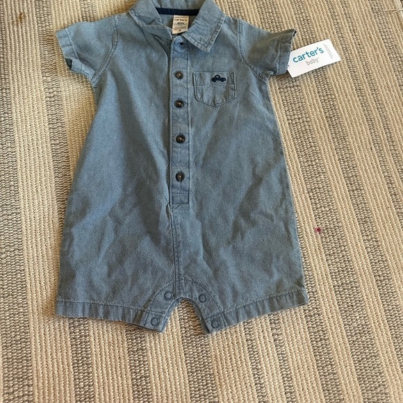 Nwt Carters Jean romper - Picture 1 of 3